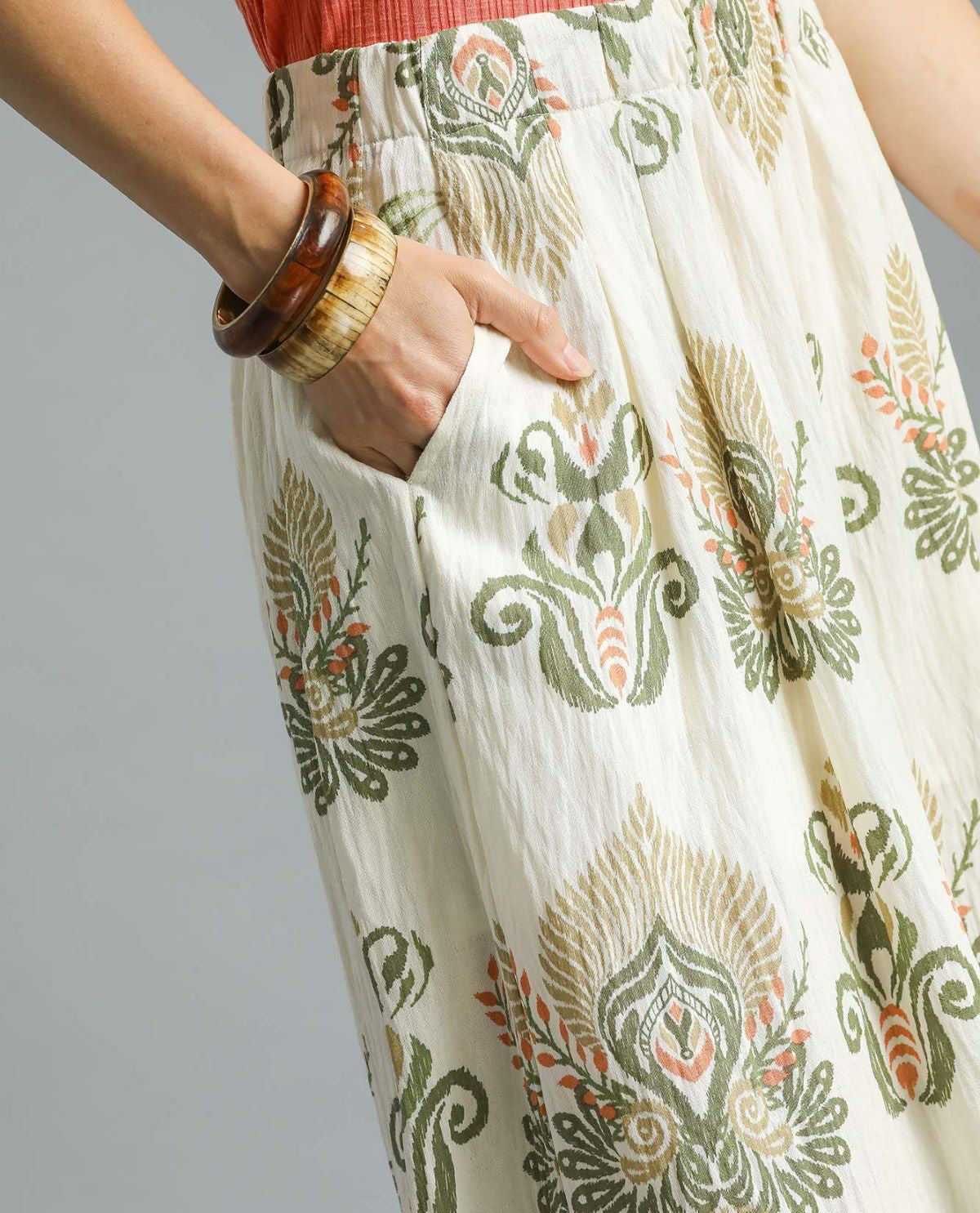 Boho Print Wide Leg Pant