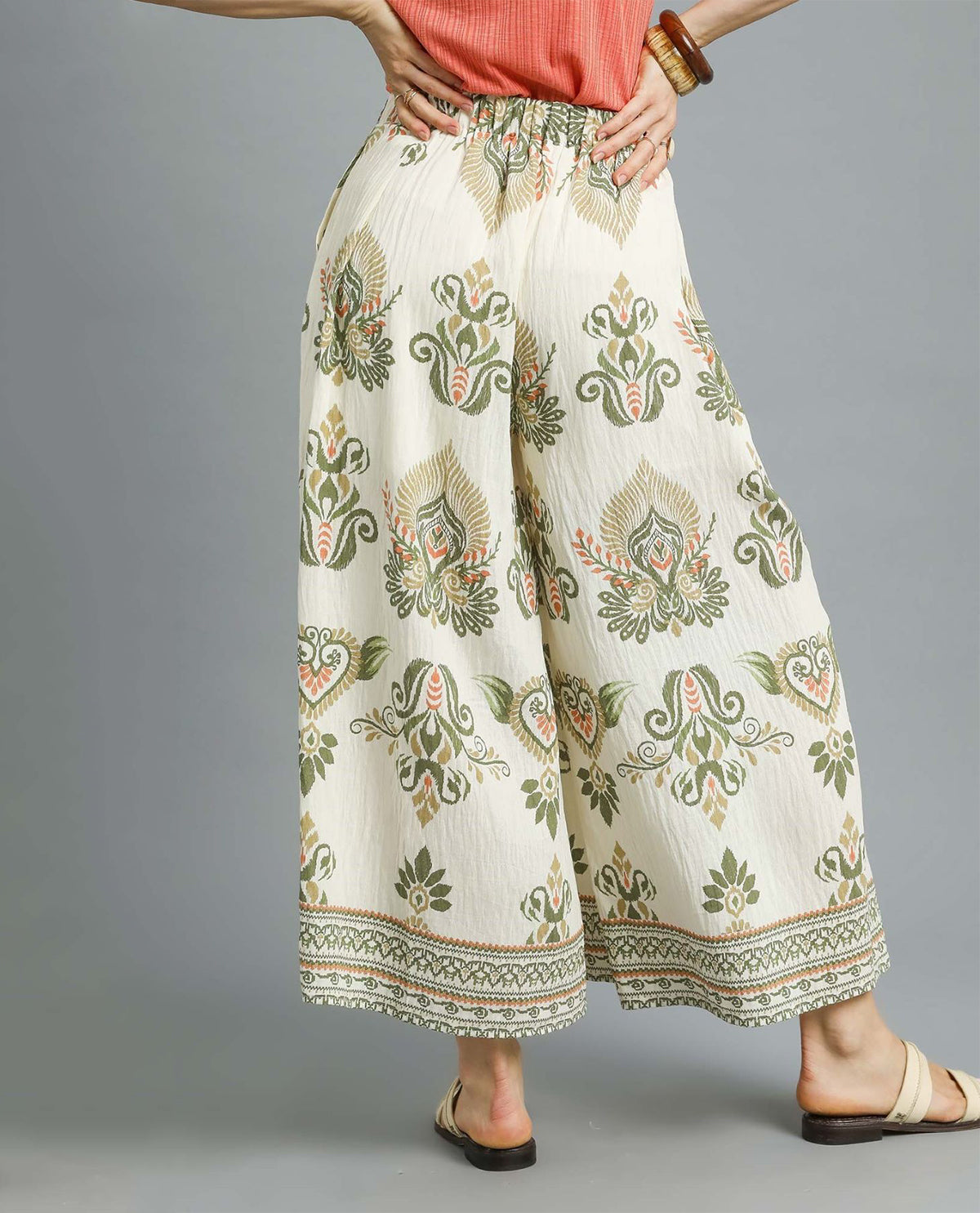 Boho Print Wide Leg Pant