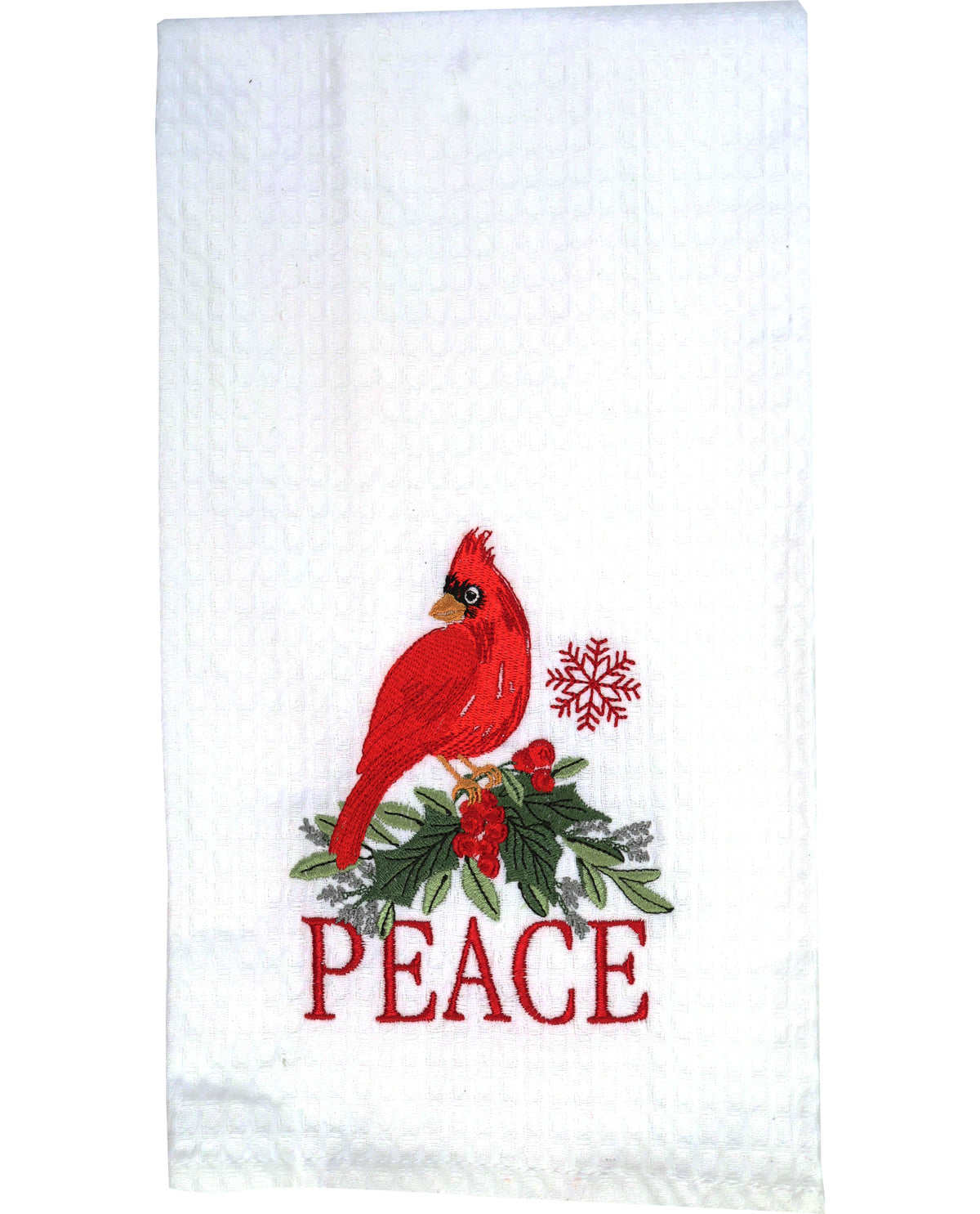 Nature Sings Embroidered Tea Towel
