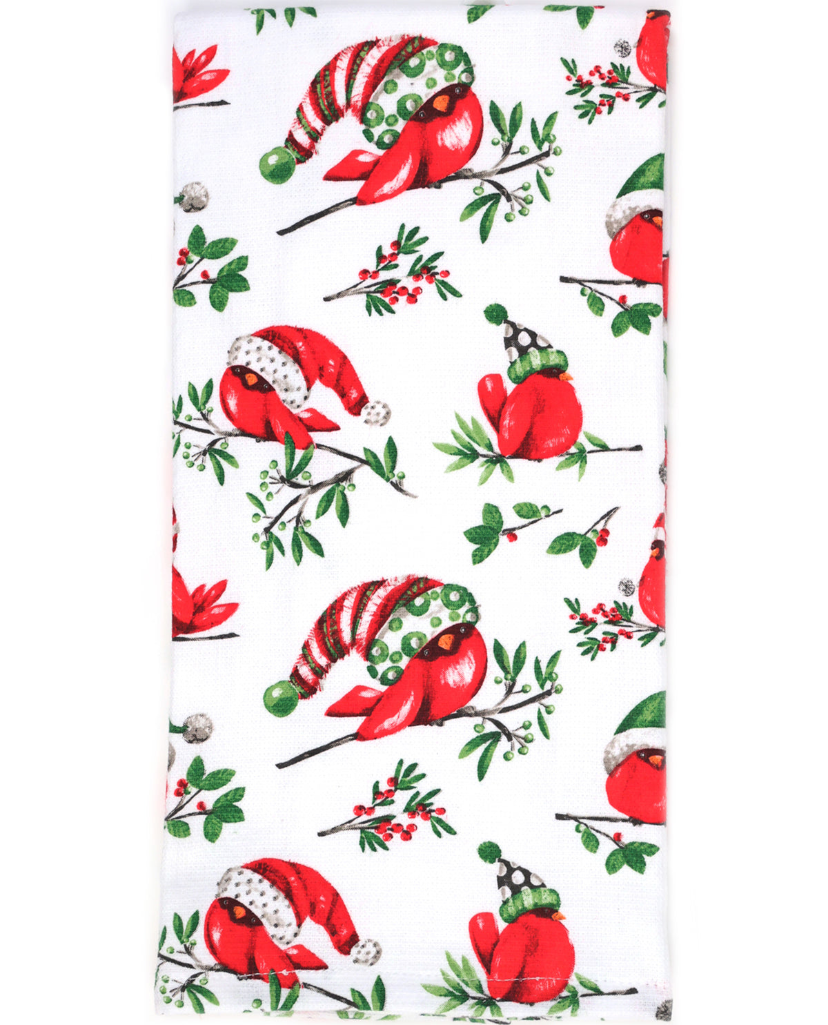 Playful Cardinal Dual-Purpose Decorative Kitchen Towel
