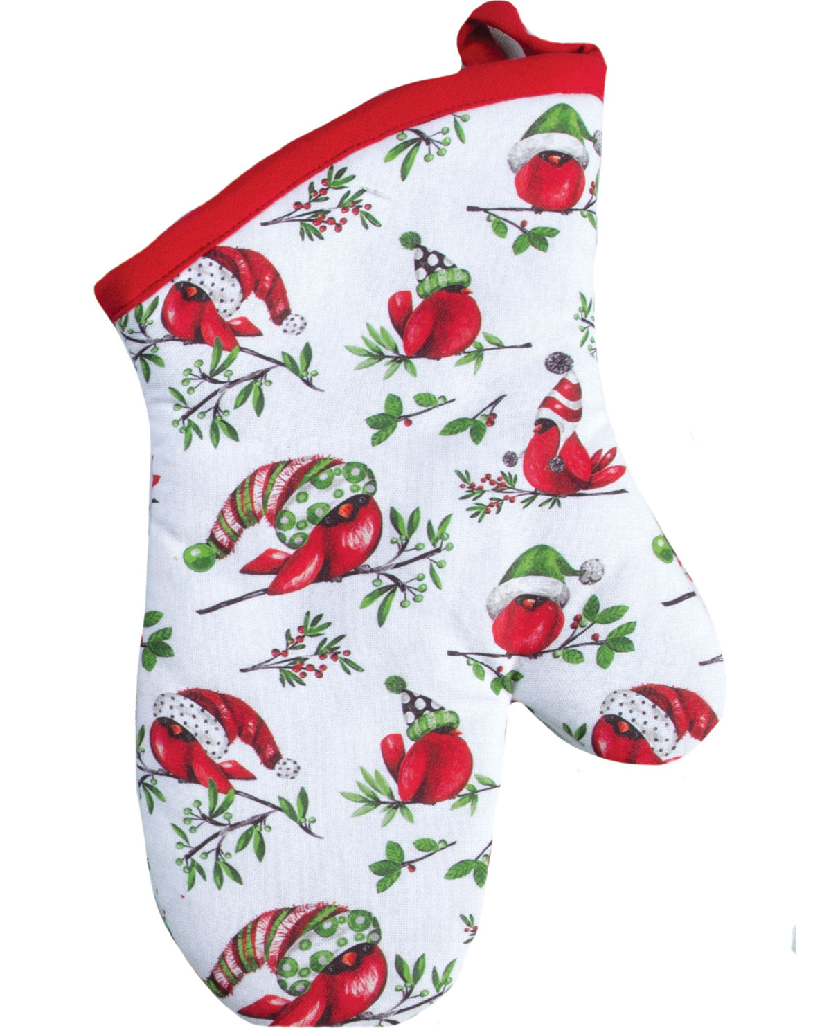 Playful Cardinal Oven Mitt