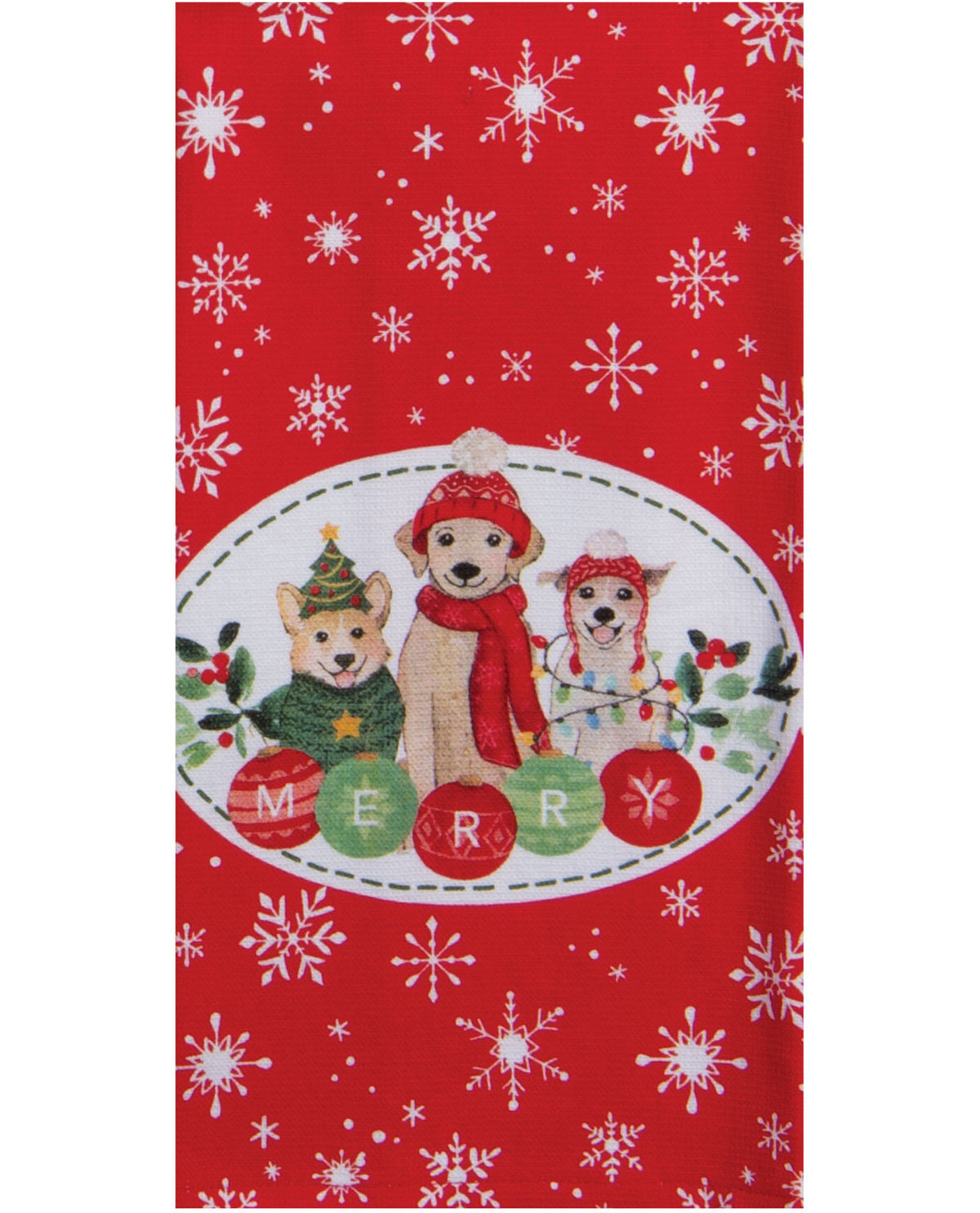 Santa Paws Merry Pups Dual-Purpose Decorative Kitchen Towel