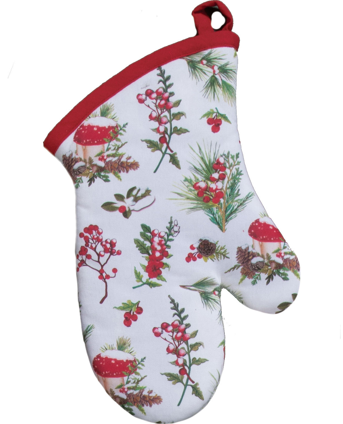 Snow Capped Winter Fungi Oven Mitt