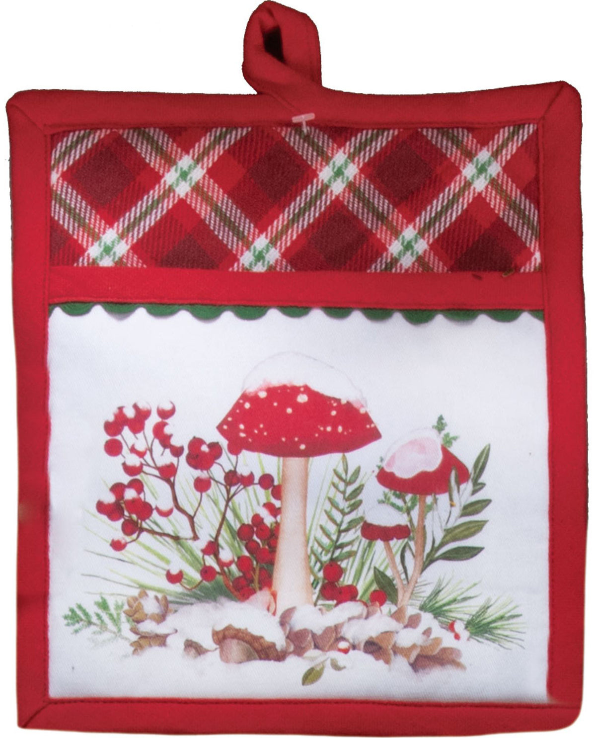 Snow Capped Winter Fungi Pocket Mitt