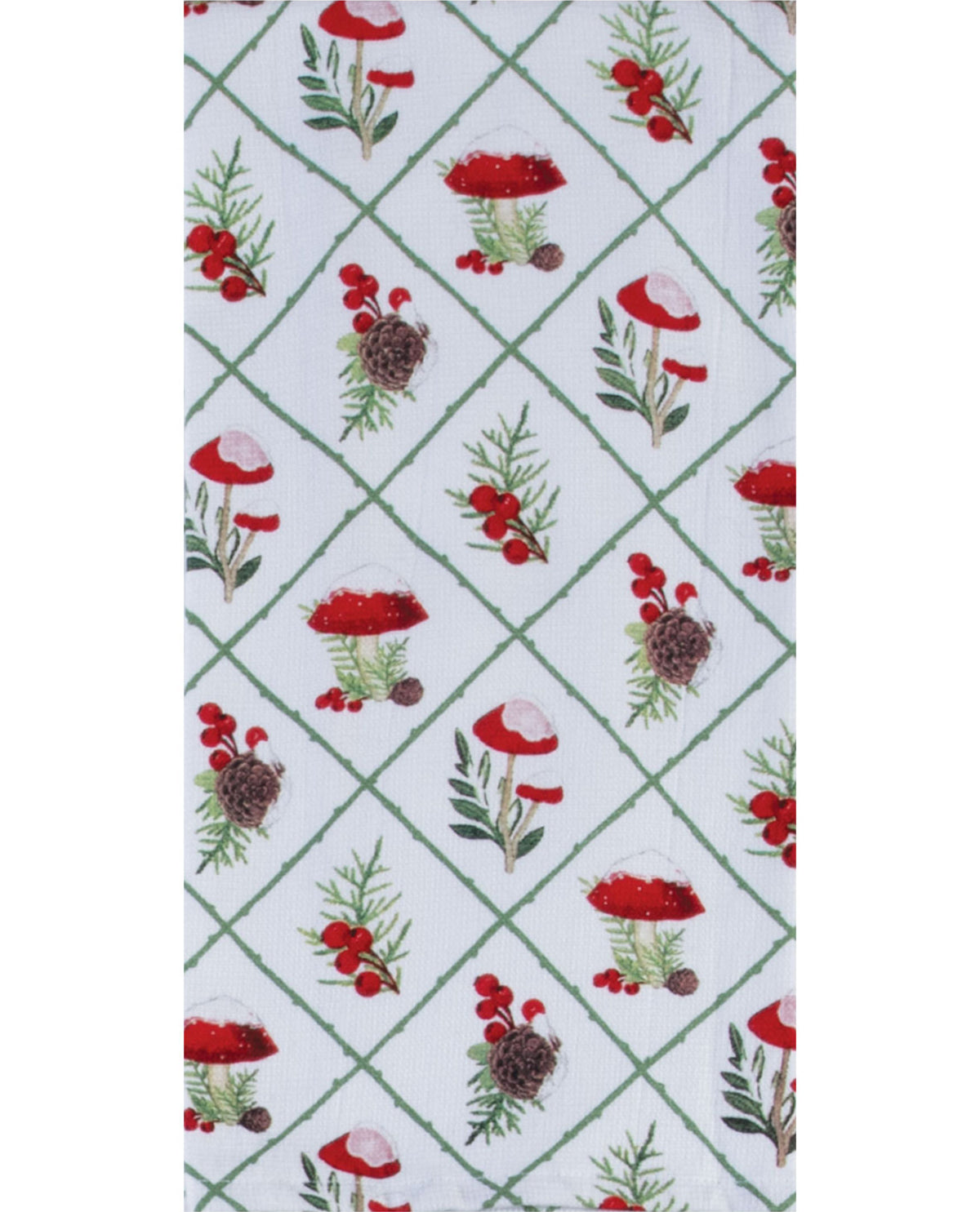 Snow Capped Winter Fungi Toss Dual-Purpose Decorative Kitchen Towel