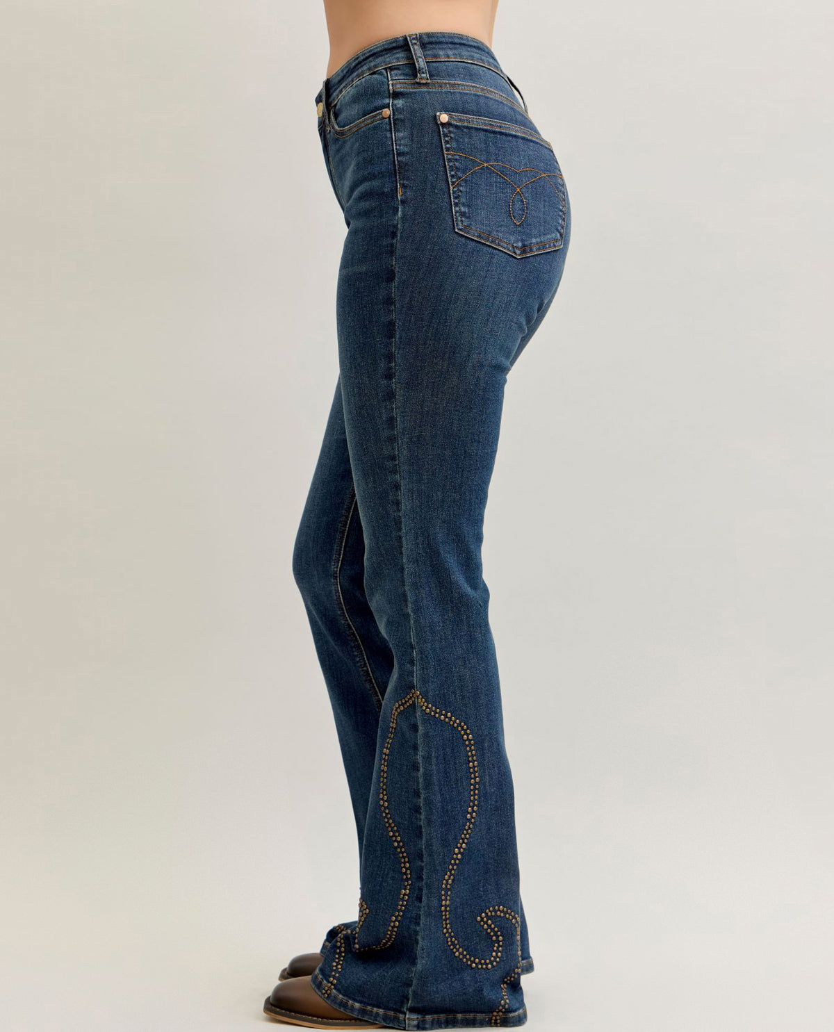 Judy Blue High Waisted Flare Western Jeans