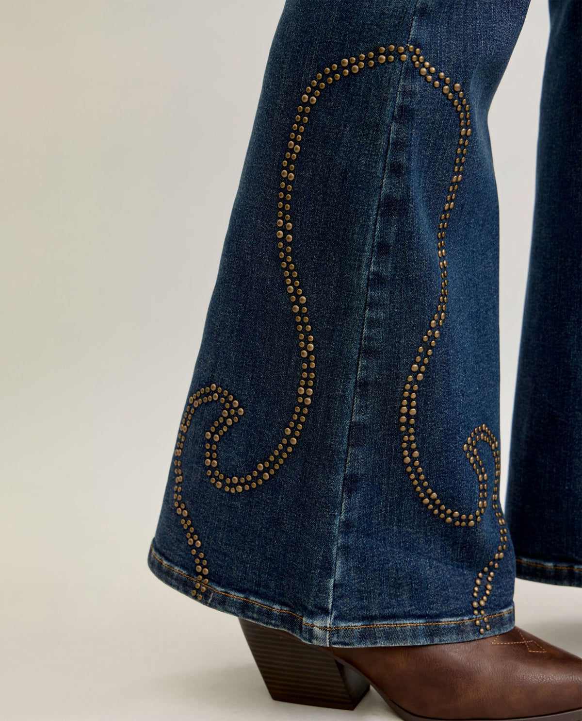 Judy Blue Plus High Waisted Flare Western Jeans