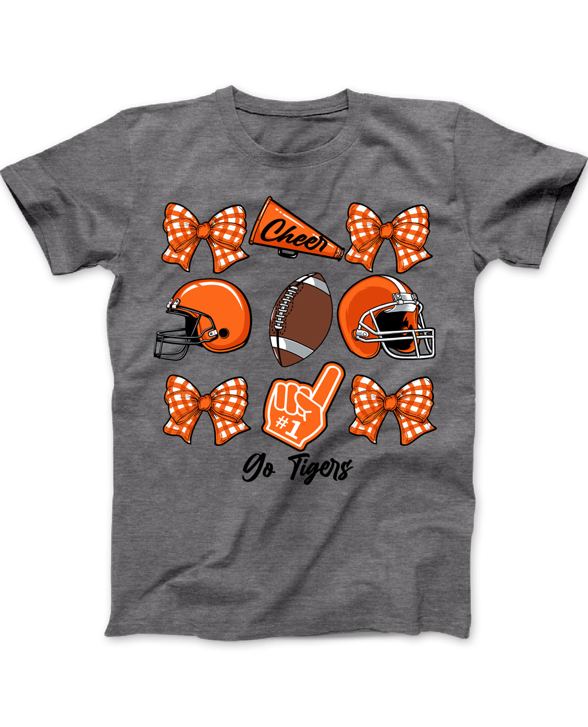 Clemson Tigers Football & Bows Short Sleeve Tee