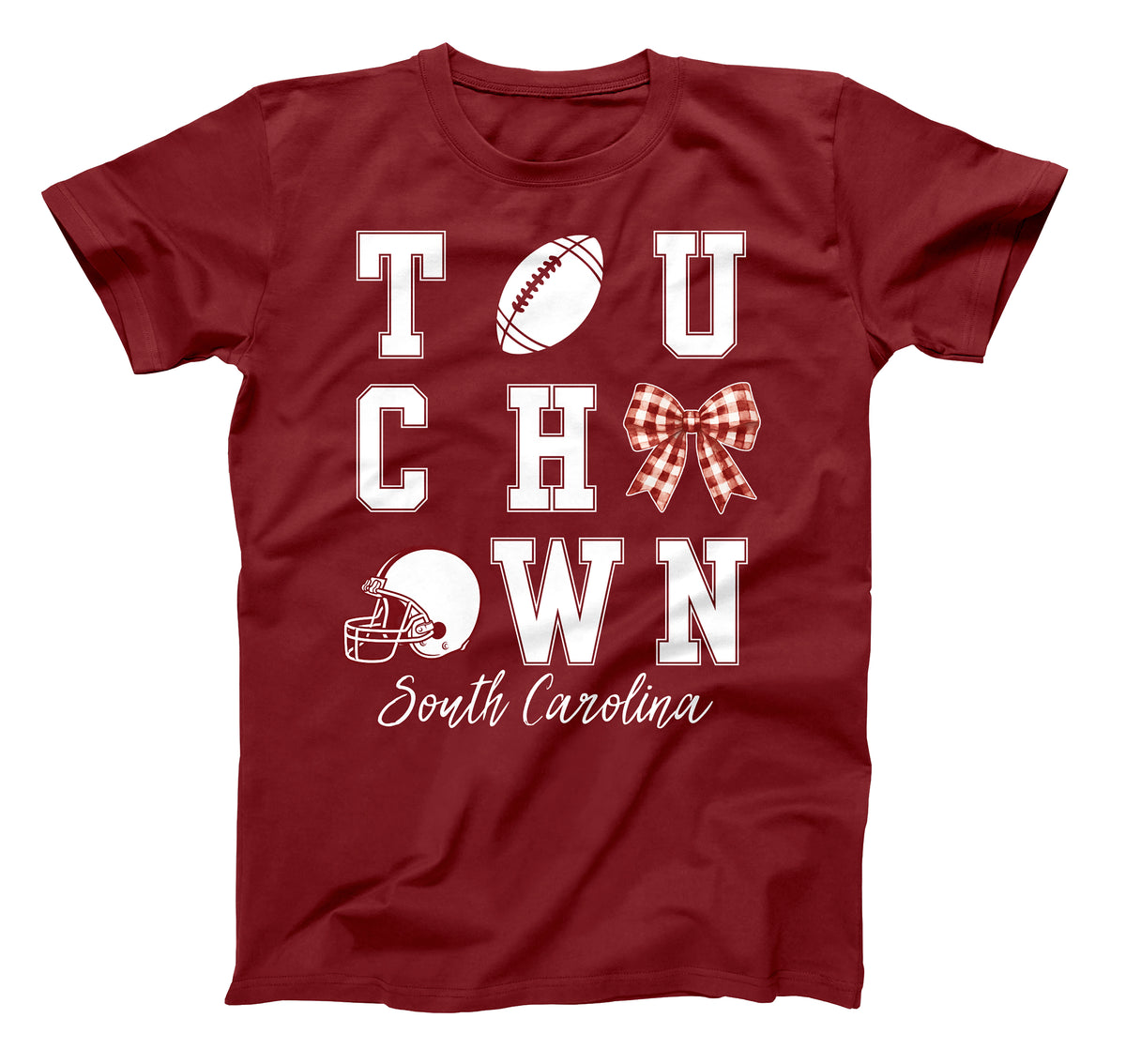 South Carolina Touchdown & Bows Missy Short Sleeve Graphic Tee