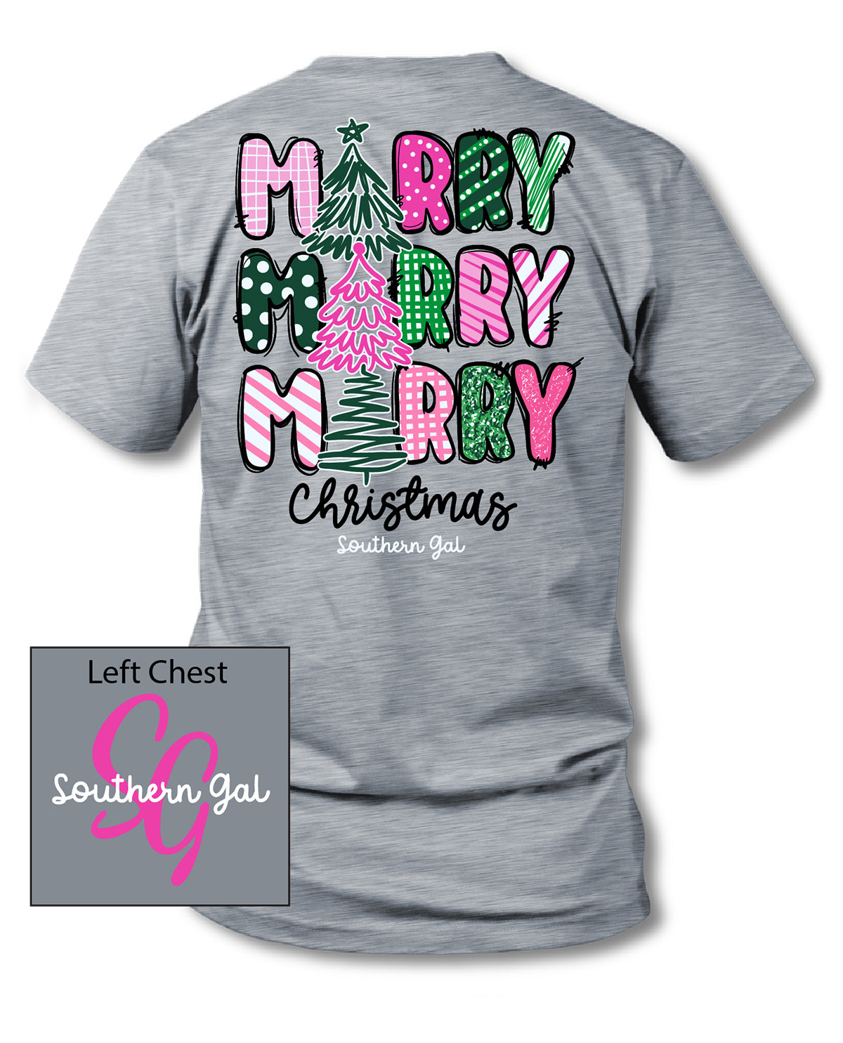 Southern Gal Merry Short Sleeve Screen Tee