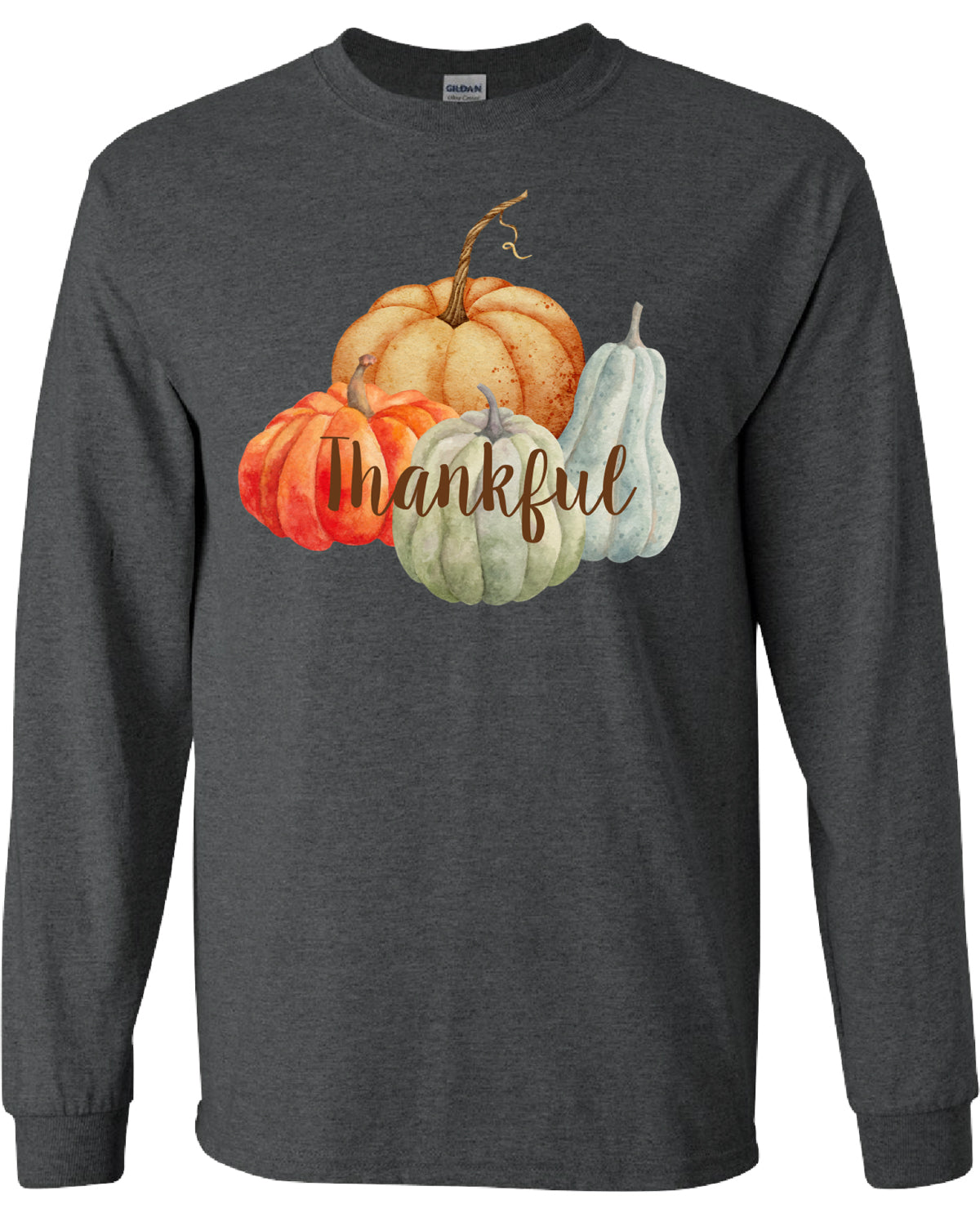 Thankful Gourds Missy Long Sleeve Graphic T-Shirt