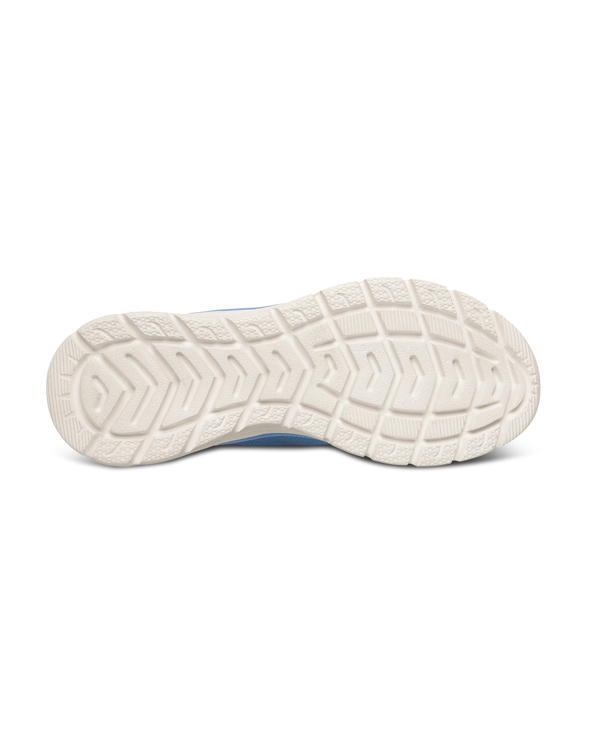 White sole of a shoe on a white background