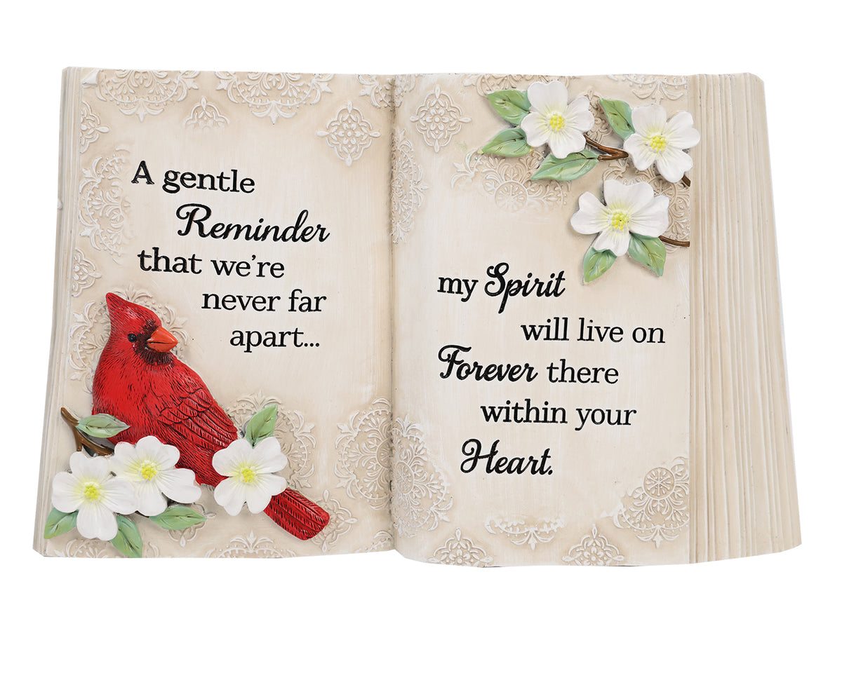 Gentle Reminder Cardinal Memorial Book Statue