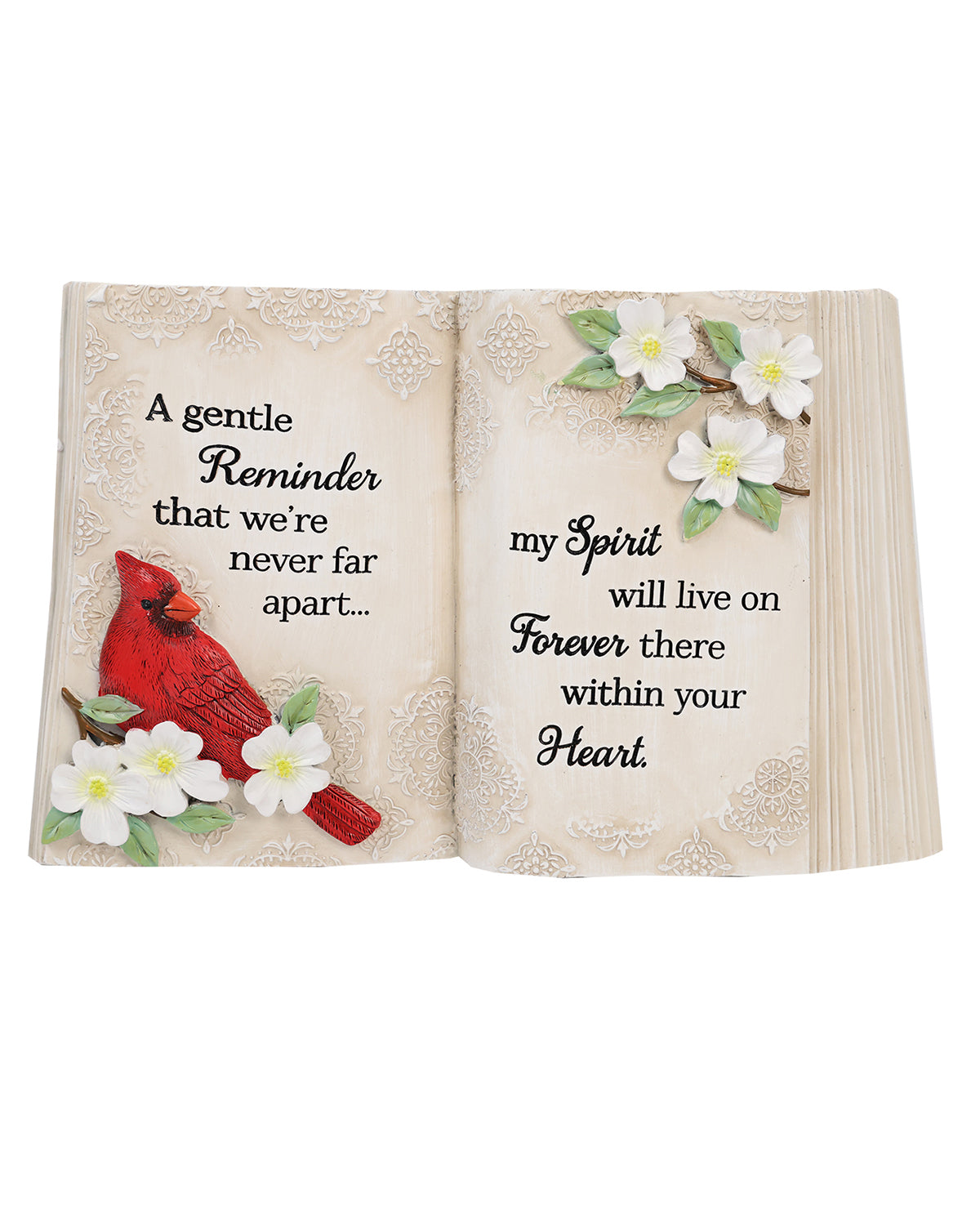 Gentle Reminder Cardinal Memorial Book Statue