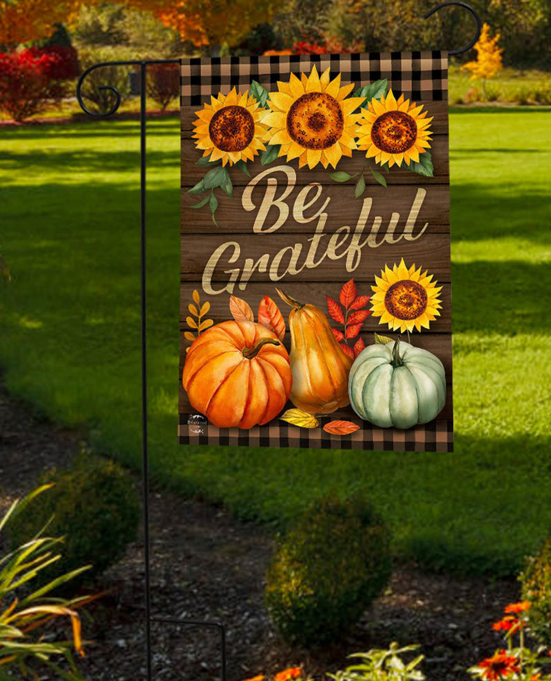 Be Grateful Autumn Garden Flag