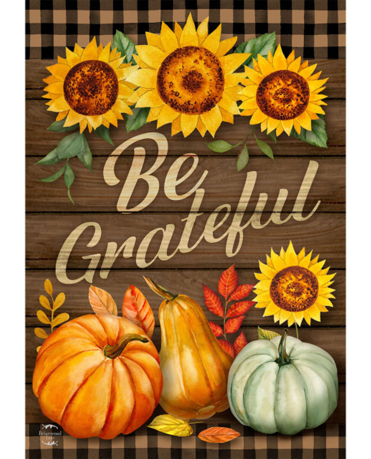 Be Grateful Autumn Garden Flag