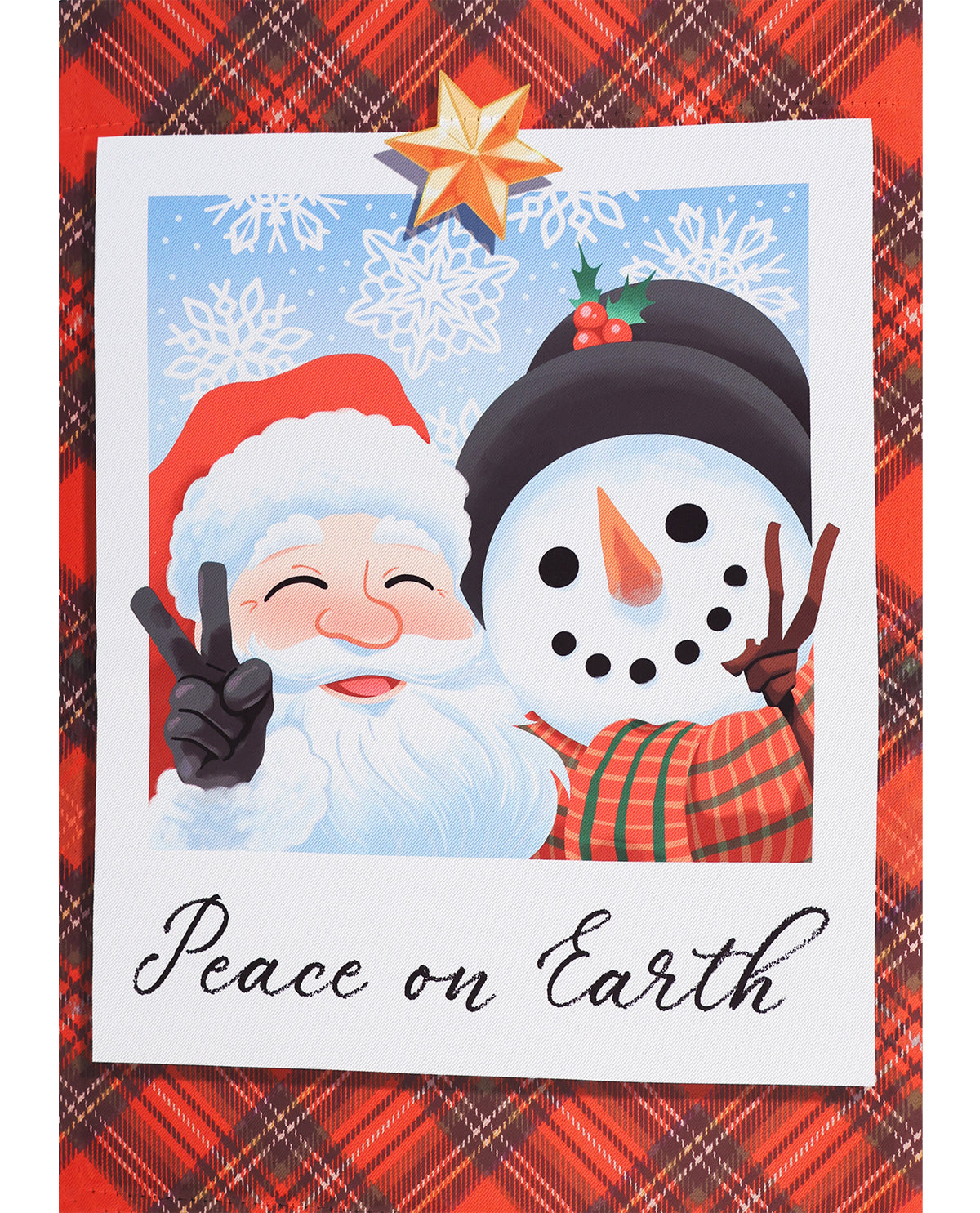 Peace On Earth Suede Garden Flag