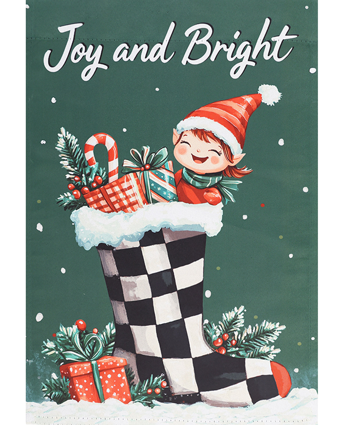 Merry And Bright Suede Garden Flag
