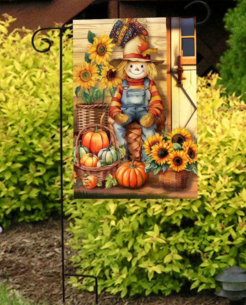 Country Scarecrow Garden Flag