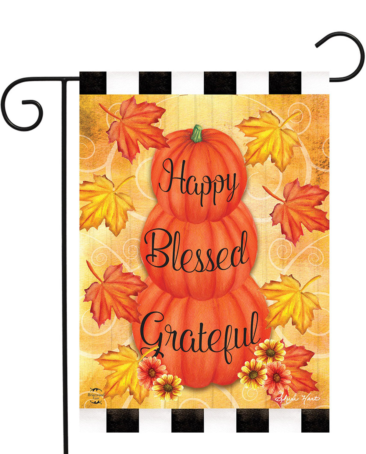 Happy Blessed Grateful Garden Flag
