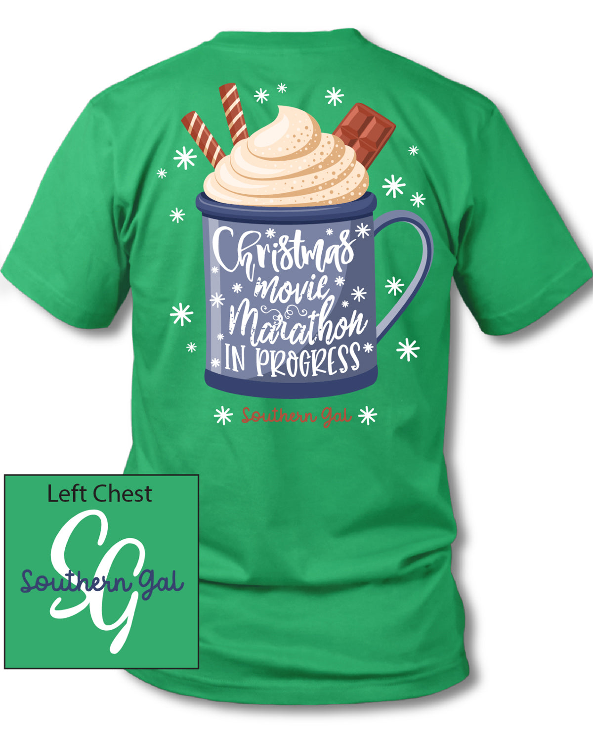 Southern Gal Christmas Movies Marathon Short Sleeve Tee