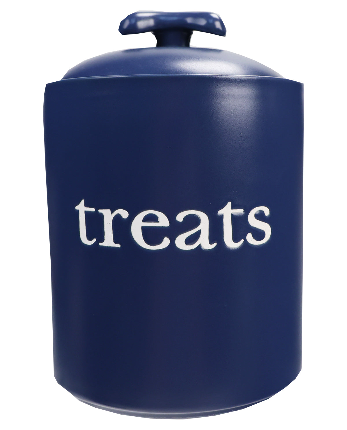 Blue Ceramic Pet Treat Jar