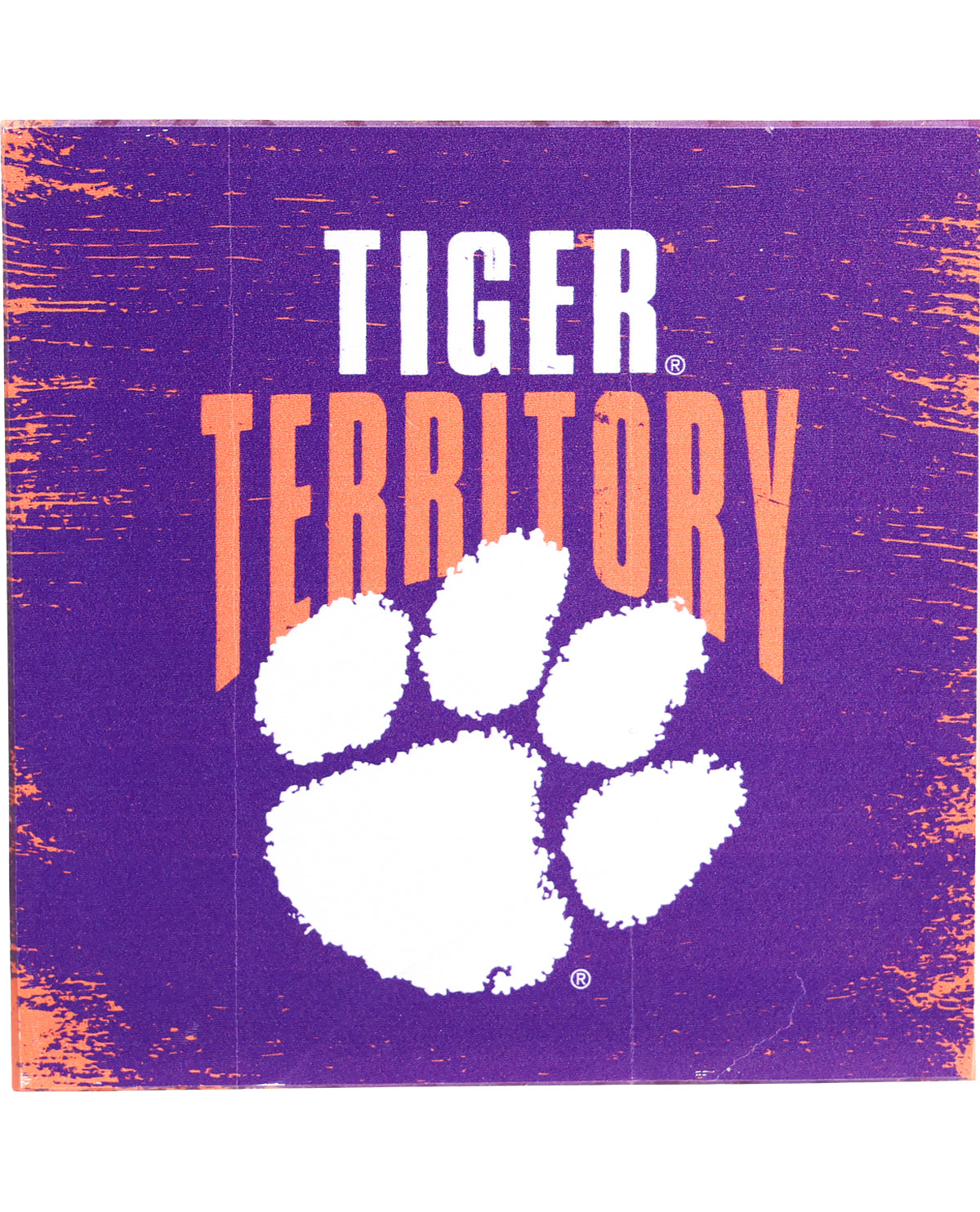 Clemson University Tigers Wooden Block