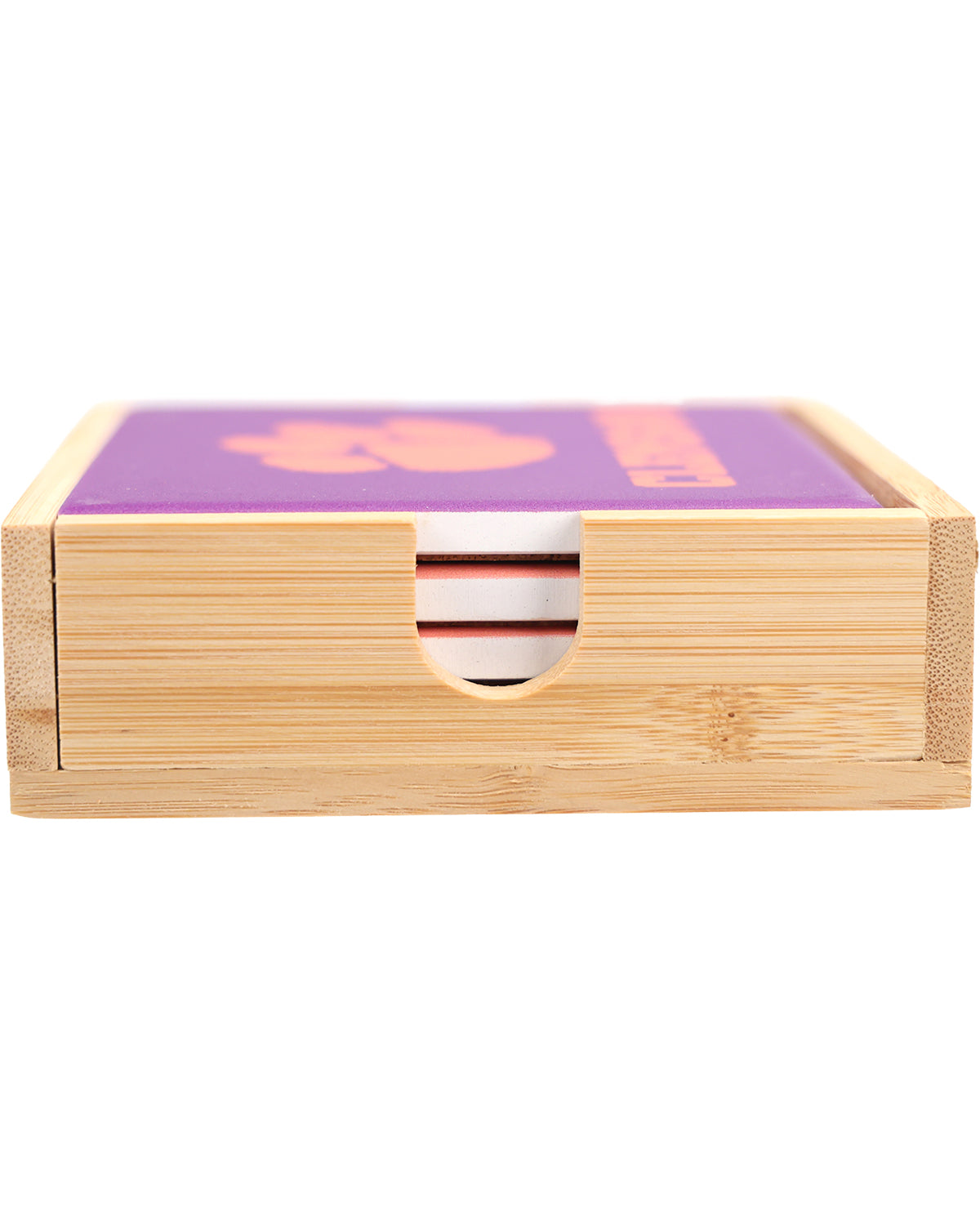 Clemson University Tigers Ceramic Coaster & Caddy Set