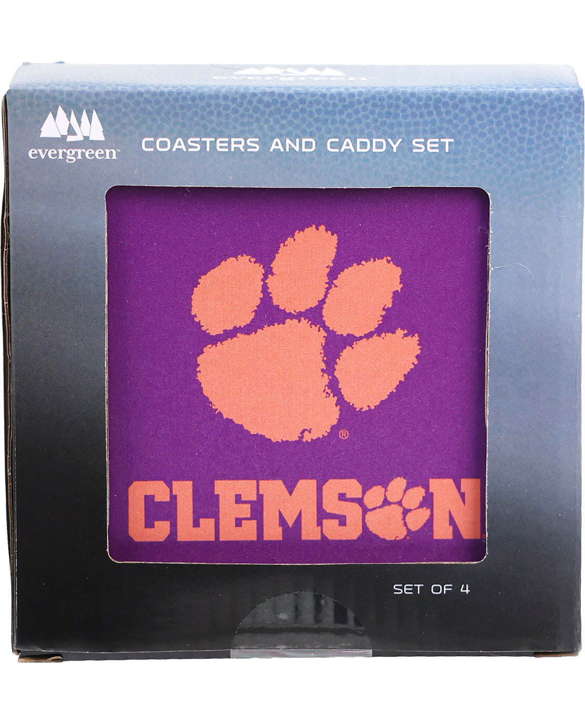 Clemson University Tigers Ceramic Coaster & Caddy Set