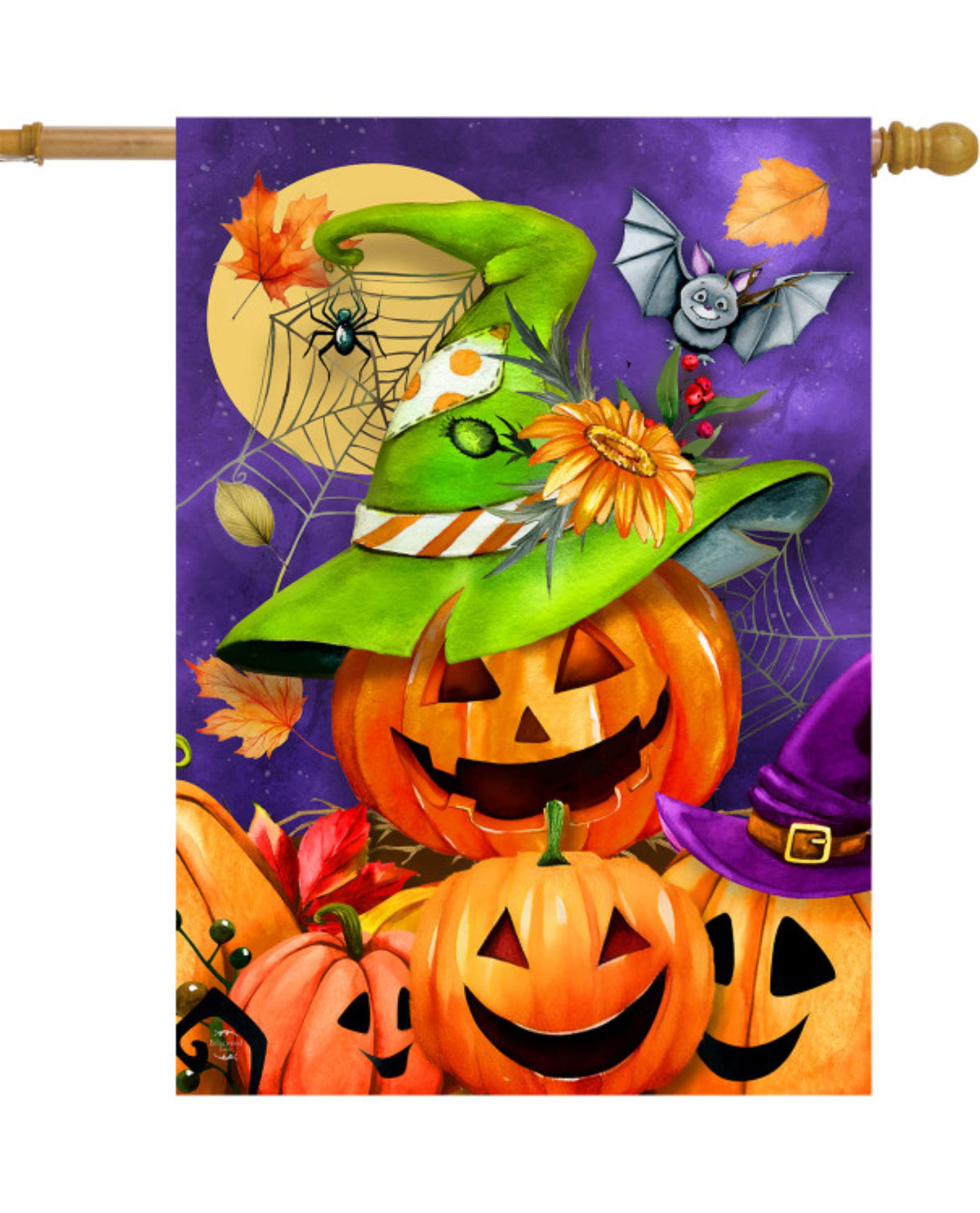 Happy Jack-o-Lanterns House Flag