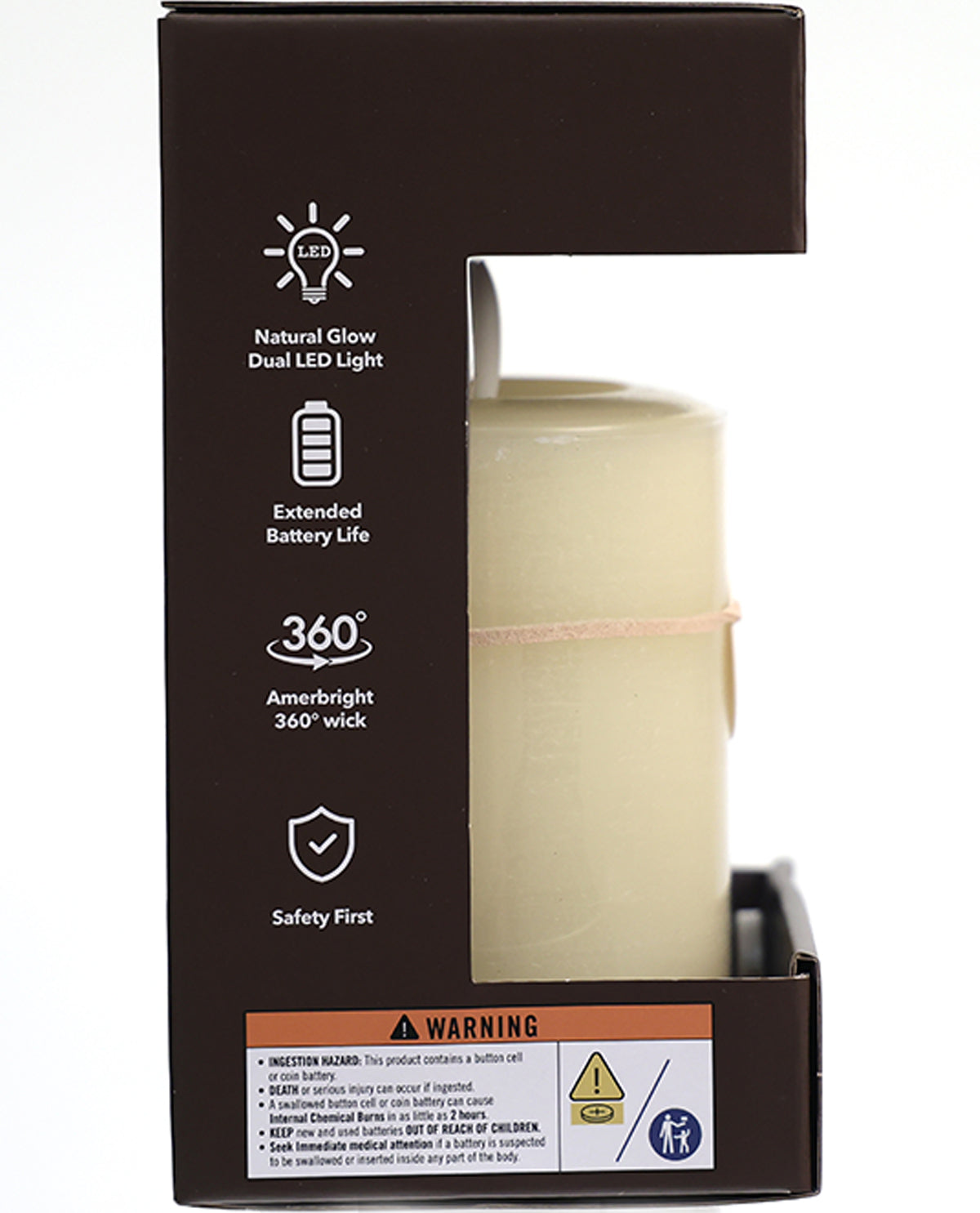 Flickering LED Wax Pillar Candle