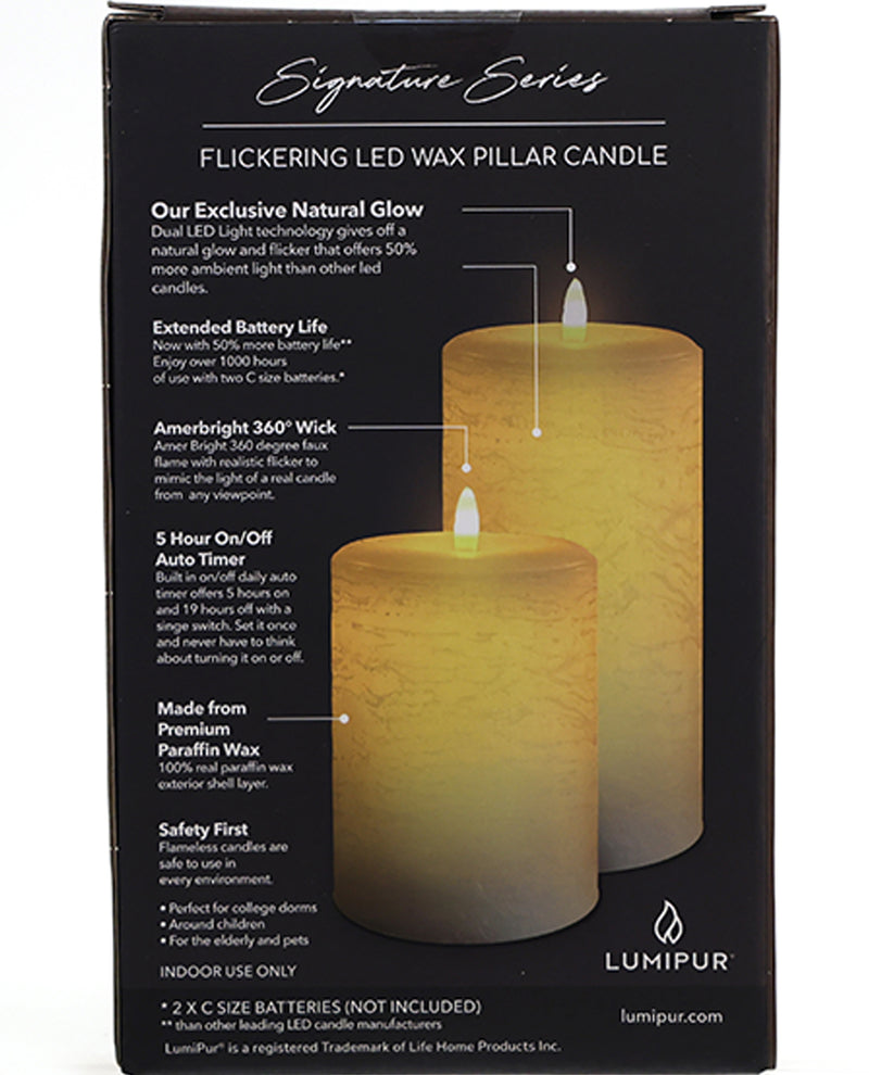 Flickering LED Wax Pillar Candle