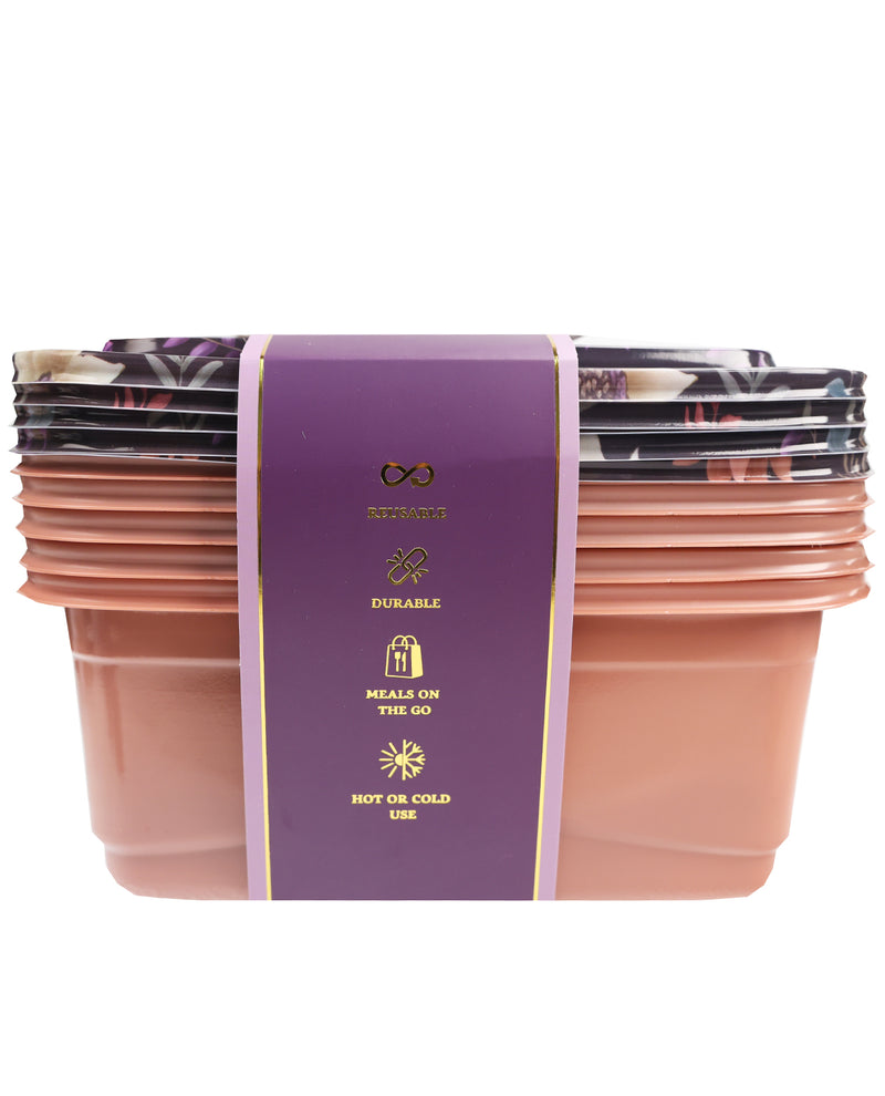 Camel Floral 10pc. Leftover Food Container Set