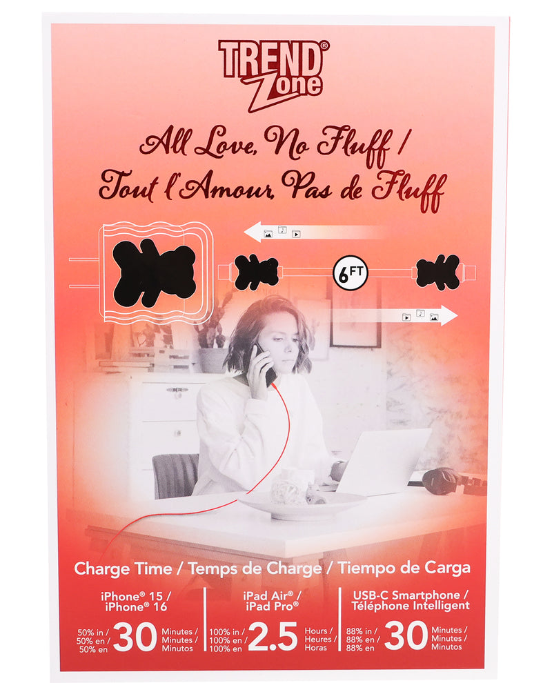 6ft Bling Bear Charging USB-C