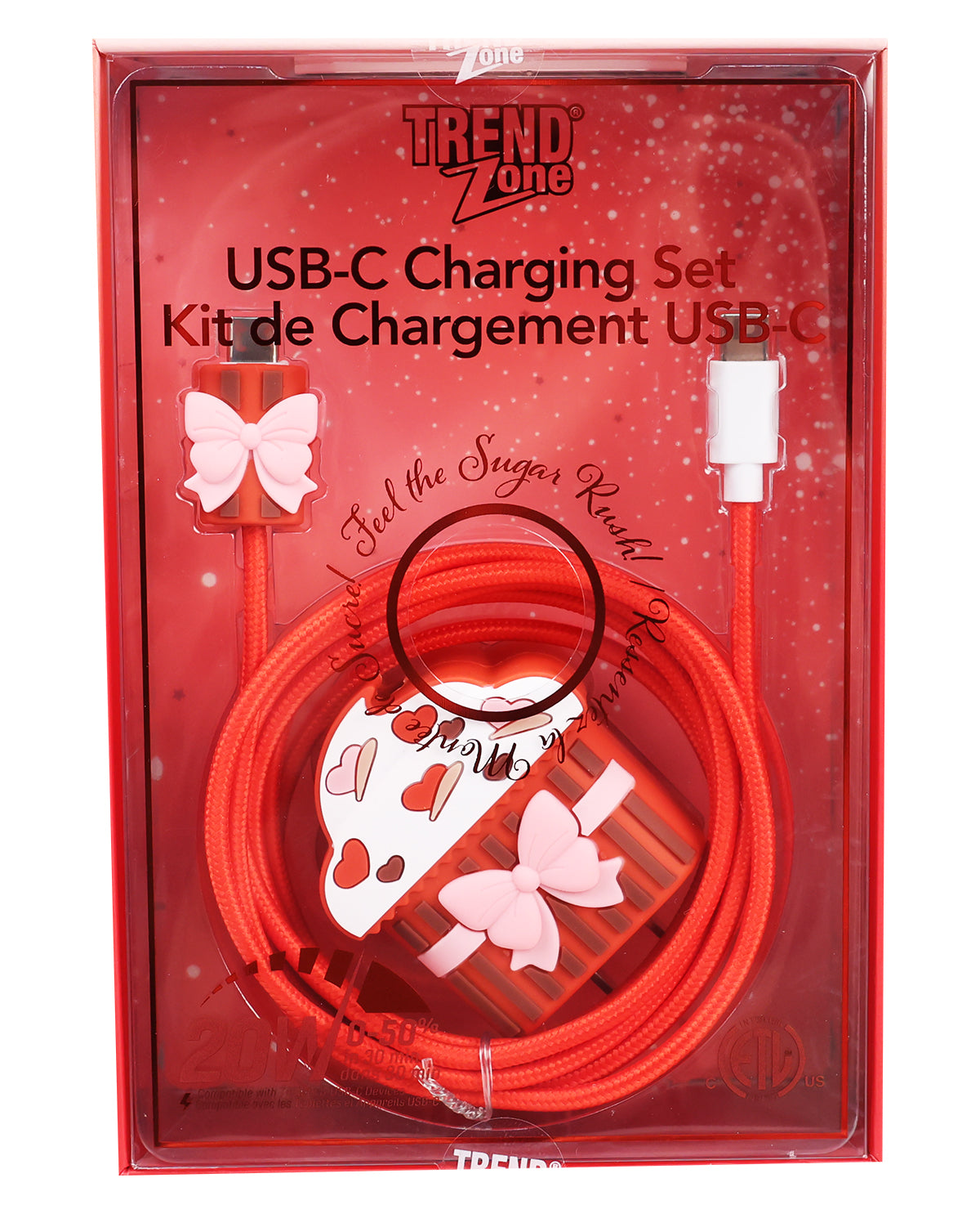 6ft Red Cupcake Charging USB-C
