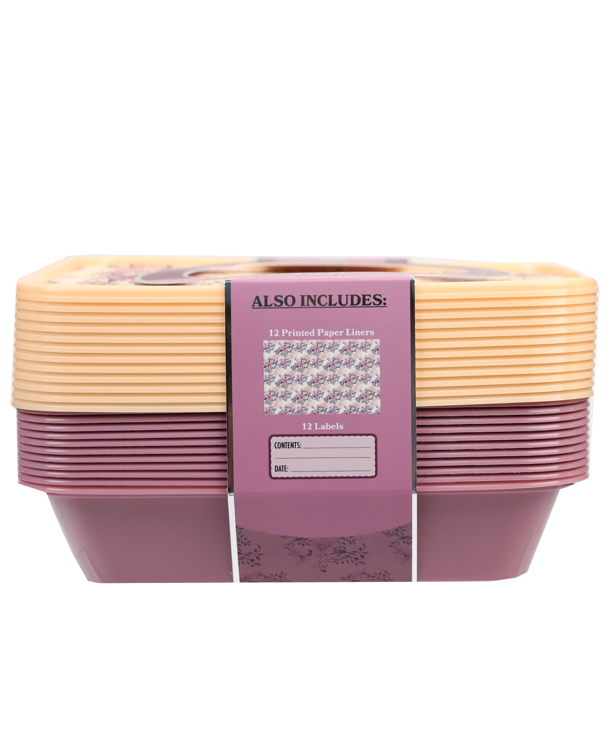 24pc. Dusty Orchid Rectangular Food Storage Container Set