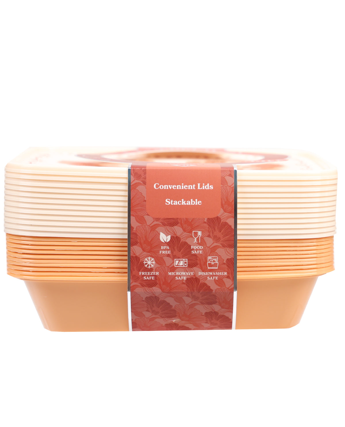 24pc. Canyon Floral Rectangular Food Storage Container Set