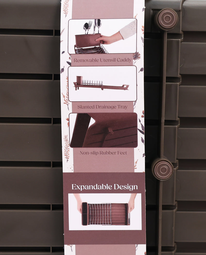 Chestnut Mini Expandable Wire Dish Rack