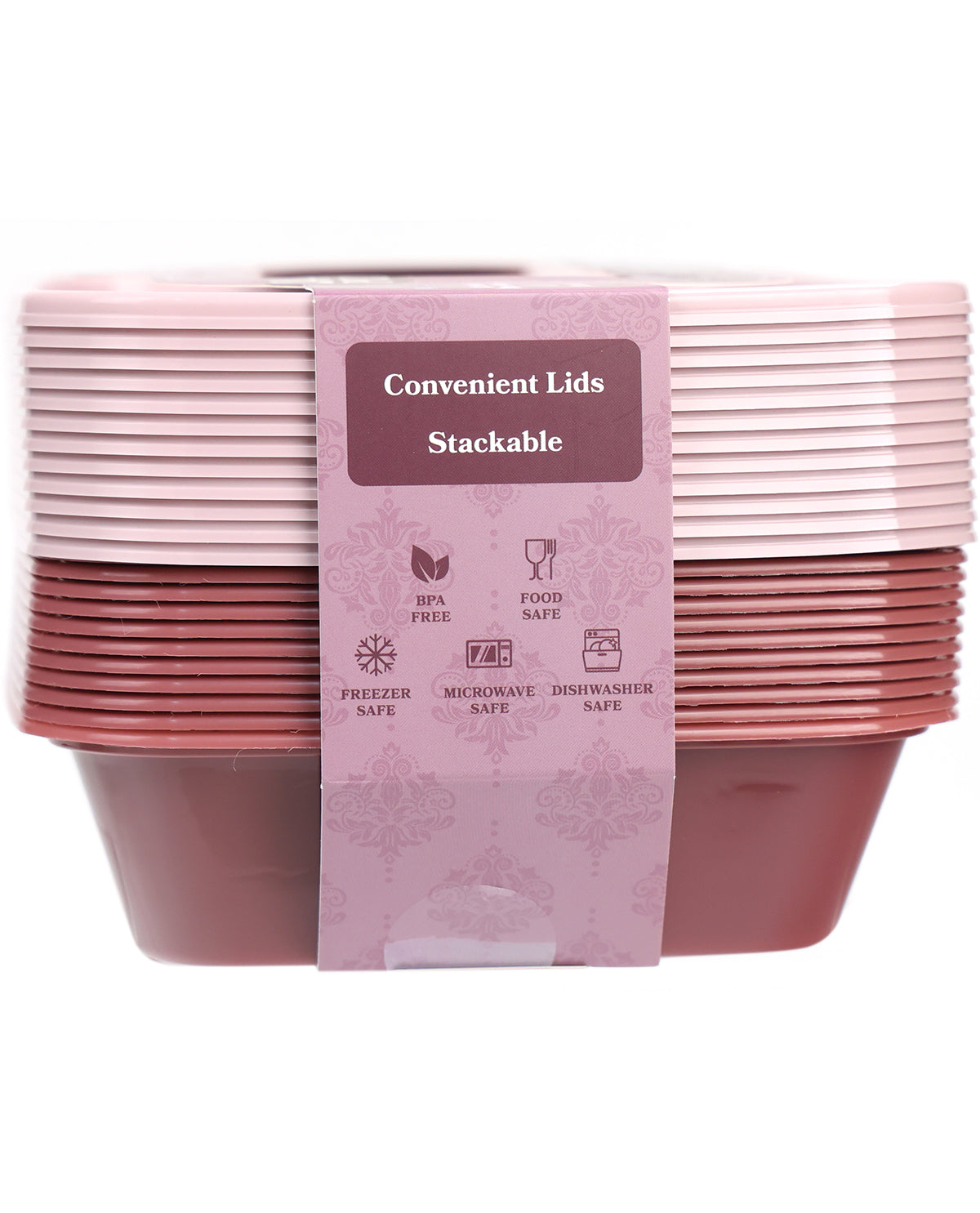 24-Piece Renaissance Fleur de Lis Food Storage Container Set