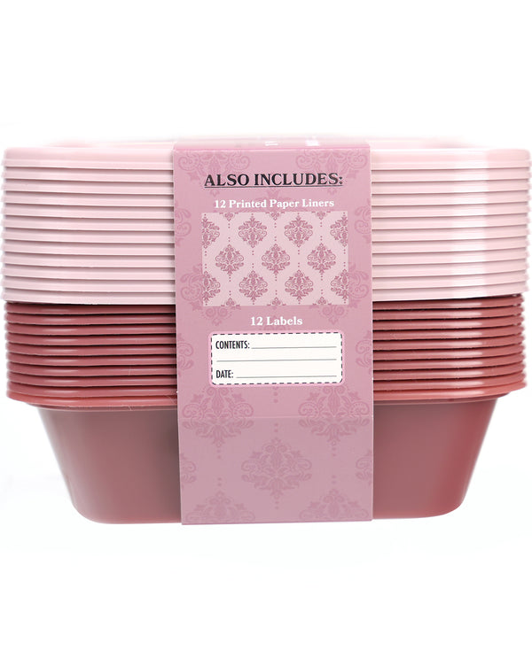 24-Piece Renaissance Fleur de Lis Food Storage Container Set