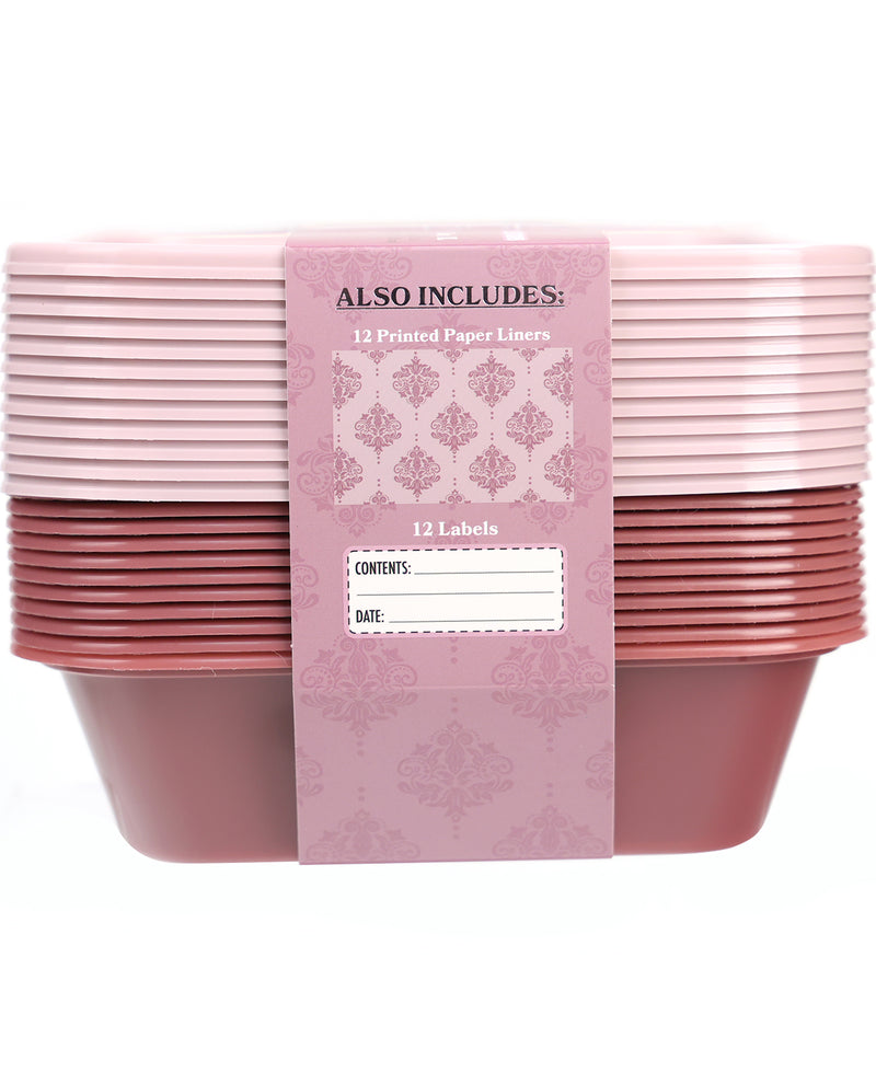 24-Piece Renaissance Fleur de Lis Food Storage Container Set