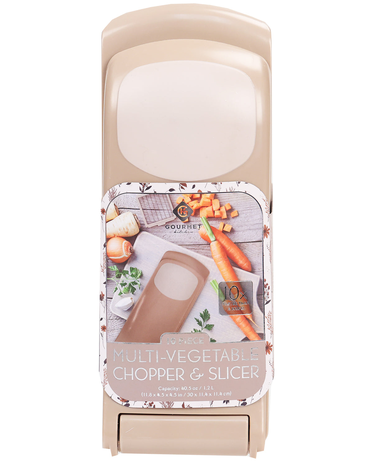 Warm Taupe 10pc. Vegetable Chopper & Slicer