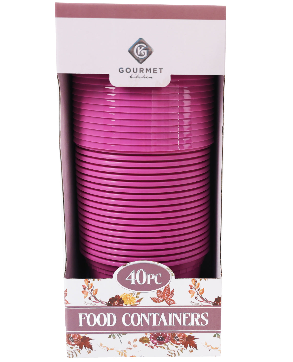 Holly Berry 40pc. Round Plastic Food Container Set