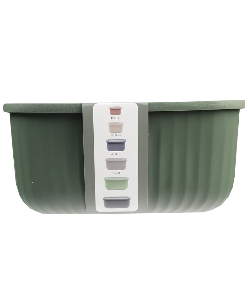 Olivine 6-Piece Bowl Set With Lids