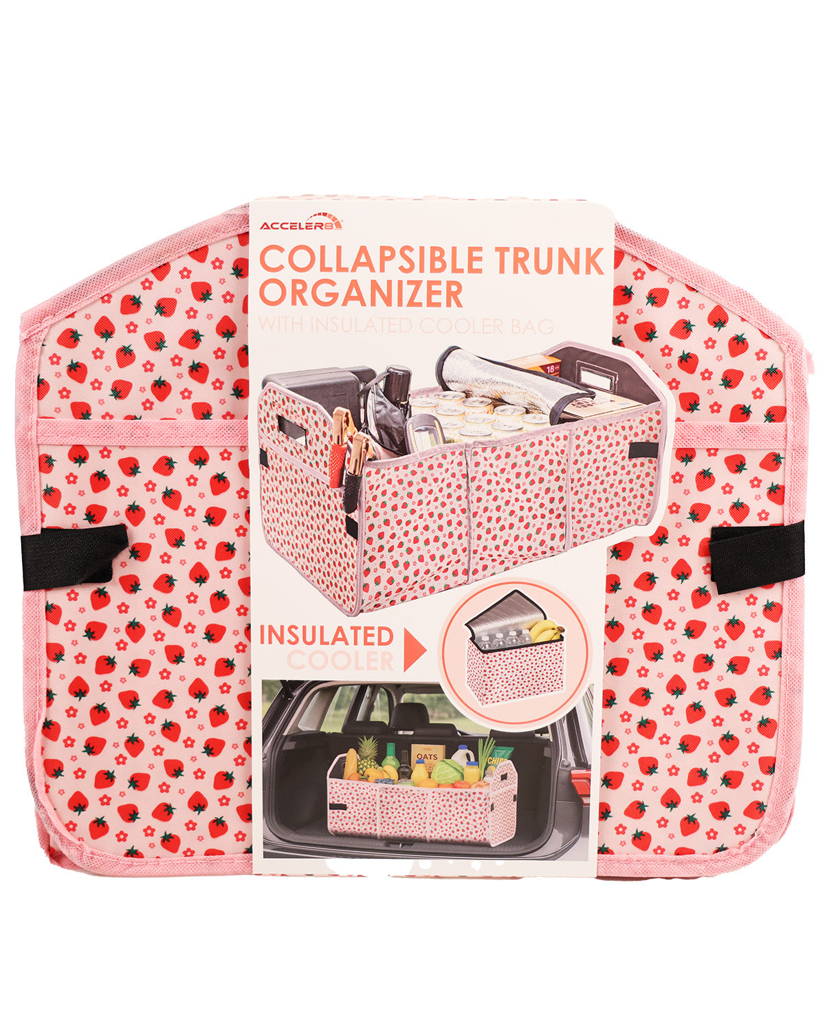 Collapsible Trunk Organizer With Cooler - Strawberry