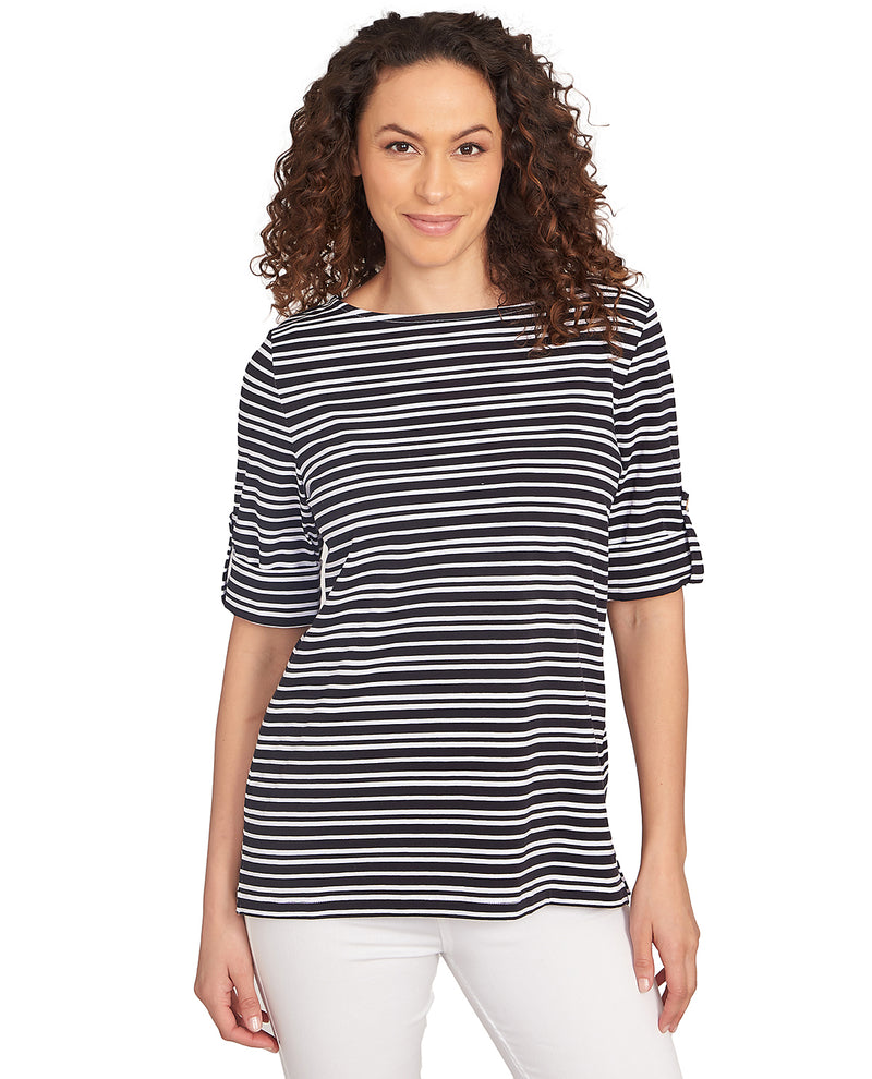 Ruby Road Petite Puttin On the Prints Knit Top
