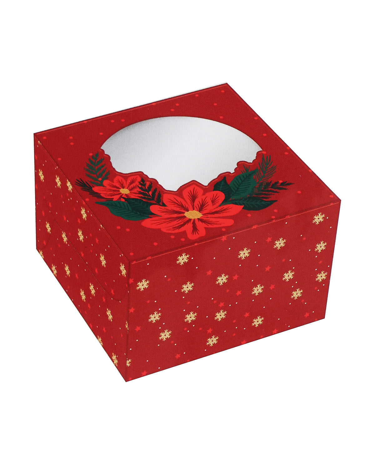 Holiday 2 Piece 4.5" Square Boxes With Window