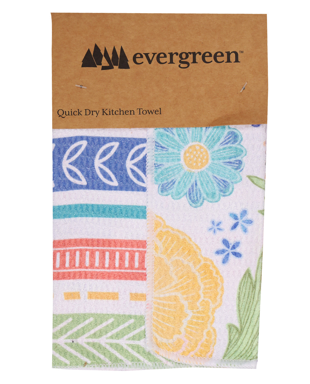 VivaStyle Floral and Stripe Decorative Kitchen Towel