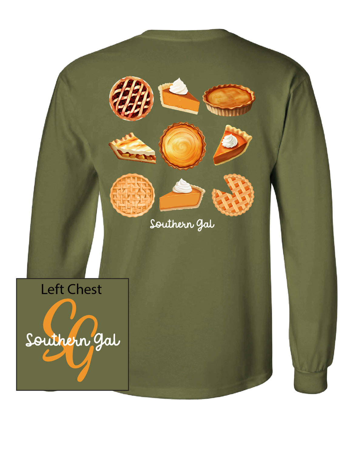 Southern Gal Missy Pies Long Sleeve Graphic T-Shirt
