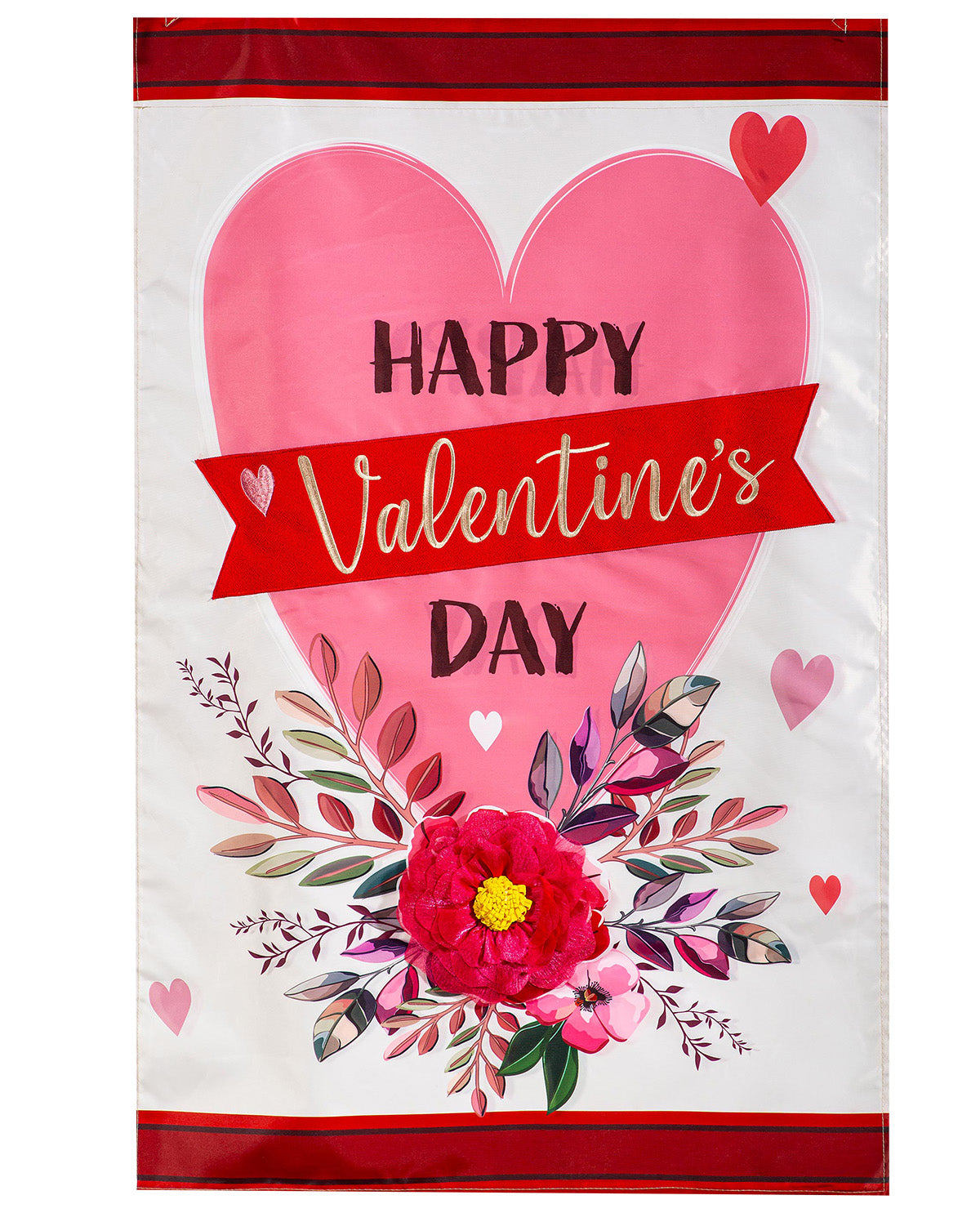 Happy Valentine's Day Heart Flag